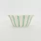 Striped Floral Bowl–mint green