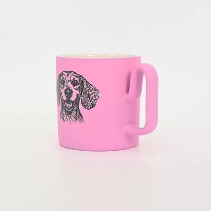 Dog Mug-vibrant pink