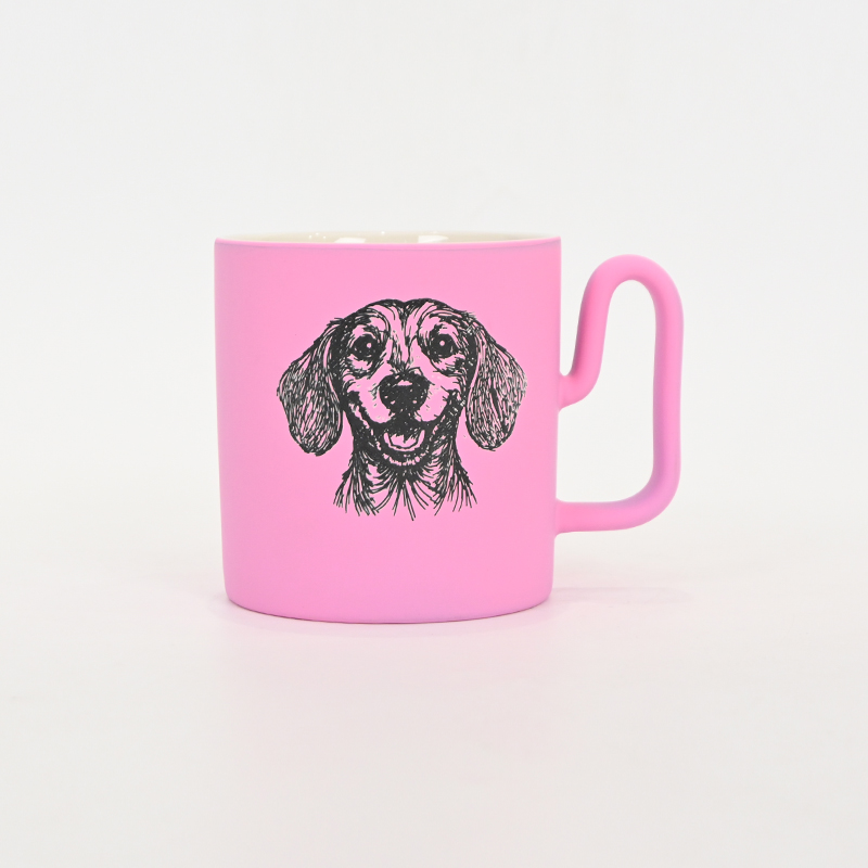 Dog Mug-vibrant pink