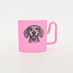 Dog Mug-vibrant pink