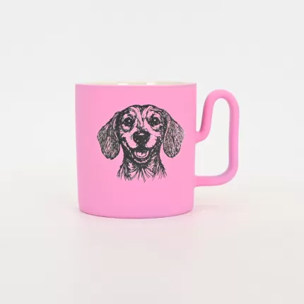 Dog Mug-vibrant pink