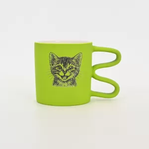 Cat Mug-casual green