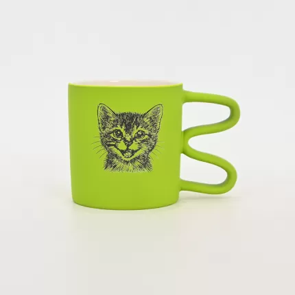 Cat Mug-casual green