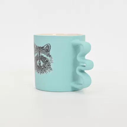 Raccoon Mug-gentle blue