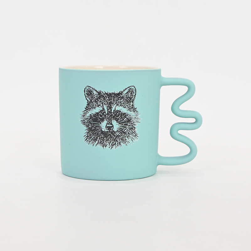 Raccoon Mug-gentle blue