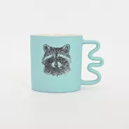 Raccoon Mug-gentle blue