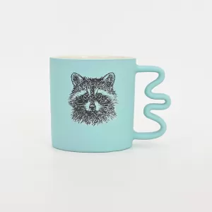 Raccoon Mug-gentle blue