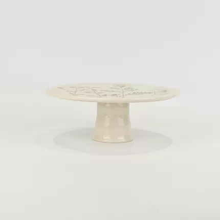 Floral Crackle Glaze Cake Stand