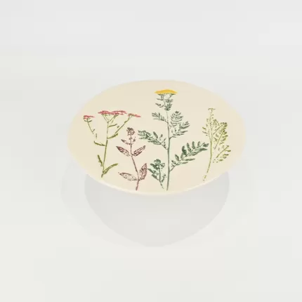 Floral Crackle Glaze Cake Stand