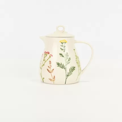 Floral Crackle Glaze Pot