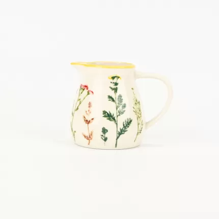 Floral Crackle Glaze Creamer