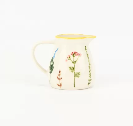 Floral Crackle Glaze Creamer