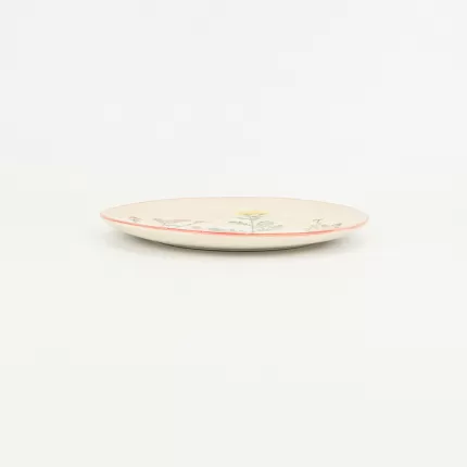 Floral Crackle Glaze Plate