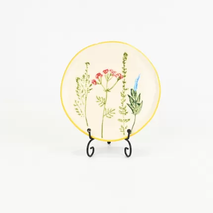 Floral Crackle Glaze Dish