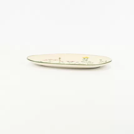 Floral Crackle Glaze Plate