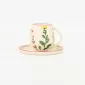 Floral Crackle Glaze Cup&Saucer