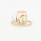 Floral Crackle Glaze Cup&Saucer