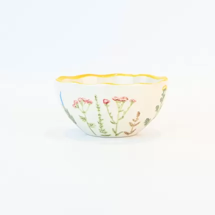 Floral Crackle Glaze Bowl