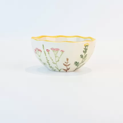 Floral Crackle Glaze Bowl