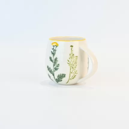 Floral Crackle Glaze Mug