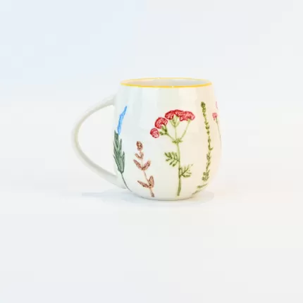 Floral Crackle Glaze Mug