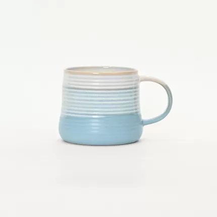 Three-Layer Gradient Thread Mug - sky blue