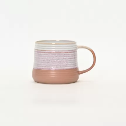 Three-Layer Gradient Thread Mug - brick red