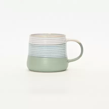 Three-Layer Gradient Thread Mug -light green