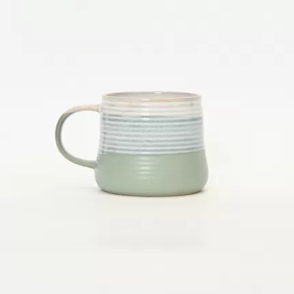 Three-Layer Gradient Thread Mug -light green