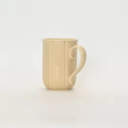 Milk coffee yellow Curly Leaf Emboss Mug