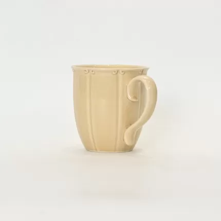 Milk coffee yellow Curly Leaf Emboss Mug