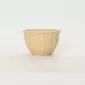 Milk coffee yellow Curly Leaf Emboss Bowl