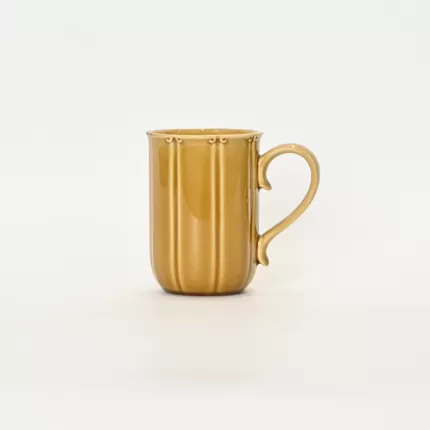 Apricot leaf yellow Curly Leaf Emboss Mug