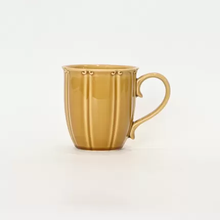 Apricot leaf yellow Curly Leaf Emboss Mug