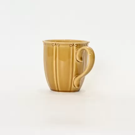 Apricot leaf yellow Curly Leaf Emboss Mug