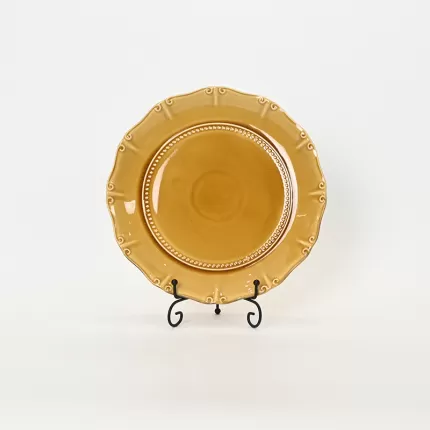 Apricot leaf yellow Curly Leaf Emboss plate