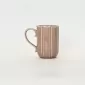 Light grey purple Curly Leaf Emboss Mug