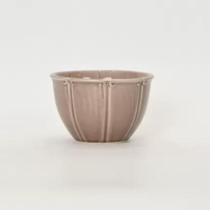 Light grey purple Leaf Emboss bowl
