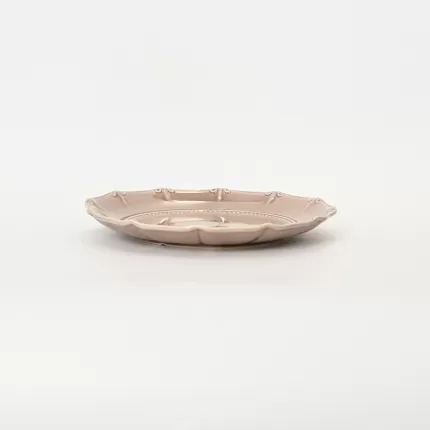 Light grey purple Curly Leaf Emboss plate