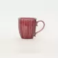Dark plum purple Curly Leaf Emboss mug