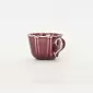 Dark plum purple Curly Leaf Emboss Mug