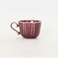 Dark plum purple Curly Leaf Emboss Mug