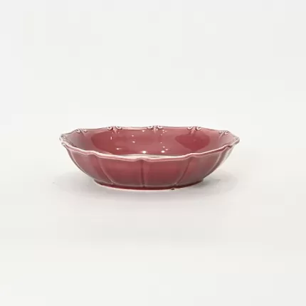 Dark plum purple Curly Leaf Emboss Plate