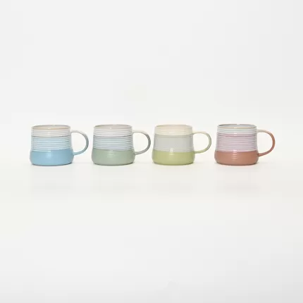 Three-Layer Gradient Thread Mug -grass green