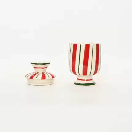 Candy series Striped Candy Can with Lid