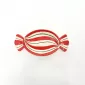 Candy series Striped Candy Plate - red