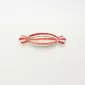 Candy series Striped Candy Plate - red