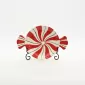 Candy series Striped Candy Plate - red