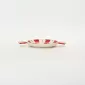 Candy series Striped Candy Plate - red