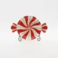 Candy series Striped Candy Plate - red